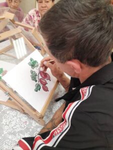 Рисование на прозрачном мольберте